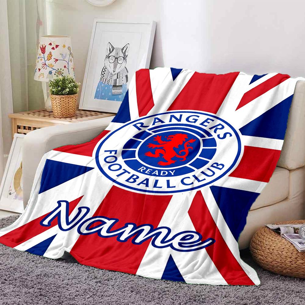 Custom Name Bayern Munich Crest Blanket for Couch & Bed, Plush Cozy Fuzzy Blanket Super Soft & Warm Blankets for Fall and Winter. 0908224