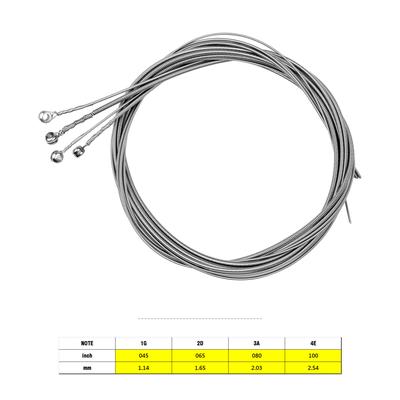 Corde per basso per chitarra elettrica Filo in lega esagonale con avvolgimento in nichel brillante resistente alla corrosione 4 corde