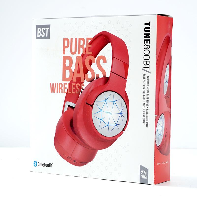 Stereo Wireless Sports Bluetooth Headset with LED Lights and Card Slot