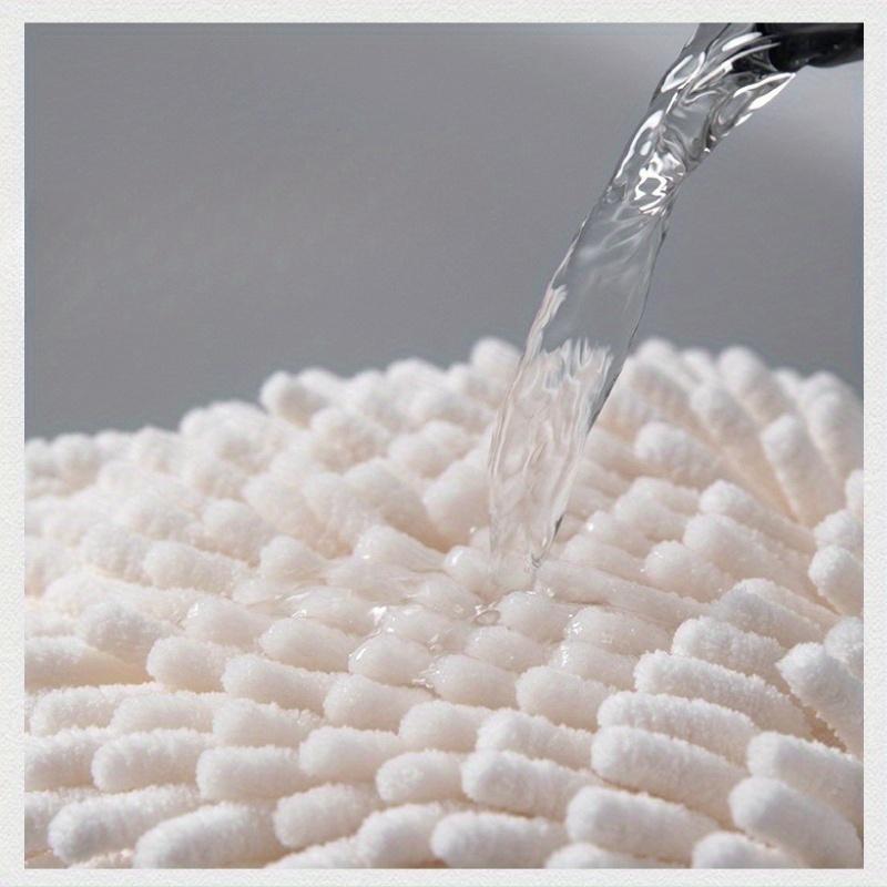 1pc Hanging Chenille Hand Wipes Kitchen Bathroom Hand Towel Ball with Hanging Loops Quick Dry Soft Absorbent Microfiber Towels