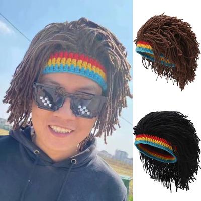 Yeni Varış Rasta Peruk Şapkası Unisex Hip Hop Örgülü Cosplay Parti Bere Şapkası