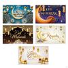 Mubarak Backdrop Decoration Eid Banner Ornament Hanging Ramadan Photo Background for Indoor