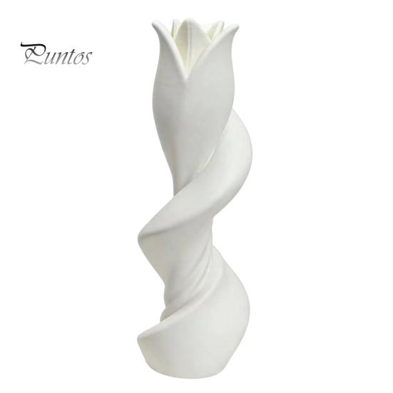 Creative Plastic Vase for Flowers 3D Printed Twist Vase, Modern Abstract Art Sculpture Living Room Housewarming Gift New Home Bookshelf, Minimalist