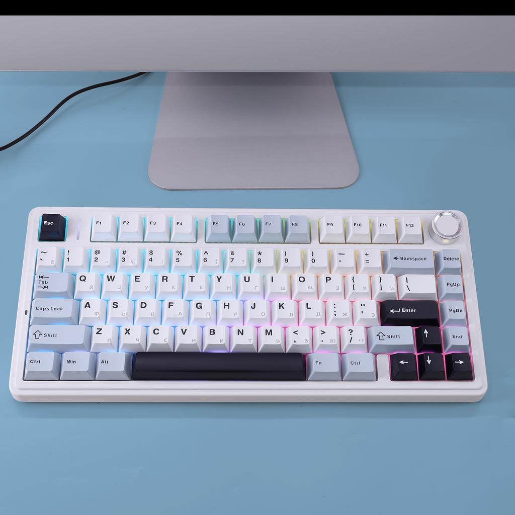 Russian Mechanical Gaming Keyboard Hot Swappable Mini Office Keyboard 4000mAh Wireless Mechanical Keyboard for Windows Laptop PC