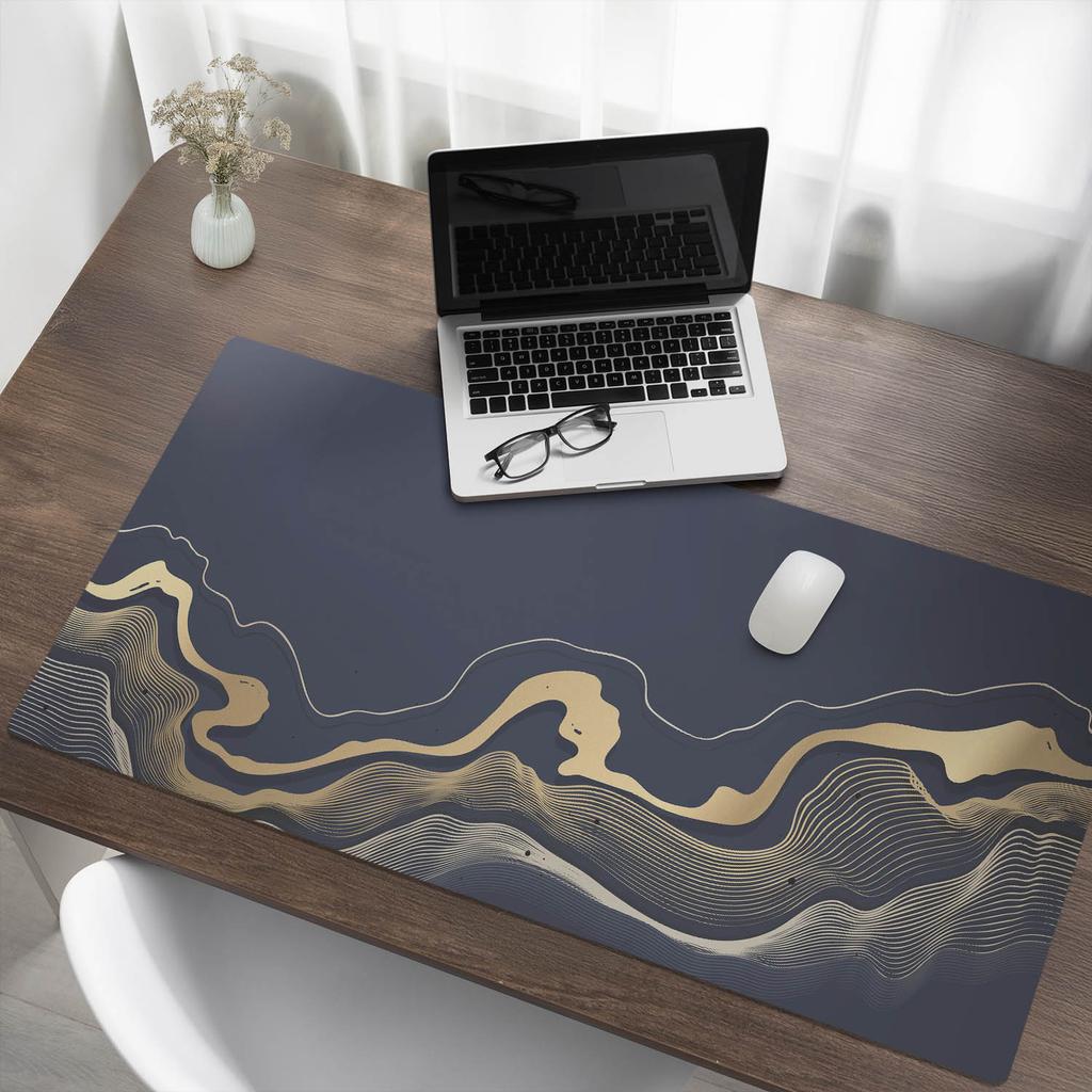 Vinyl Protective Mat for Workstation Abstract Waves 120X60 Cm