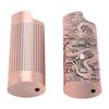 2 Pcs Lighter Case 8cm Length Grid and Dragon Pattern Exquisite Engraved Metal Lighter Cover for Party Bar