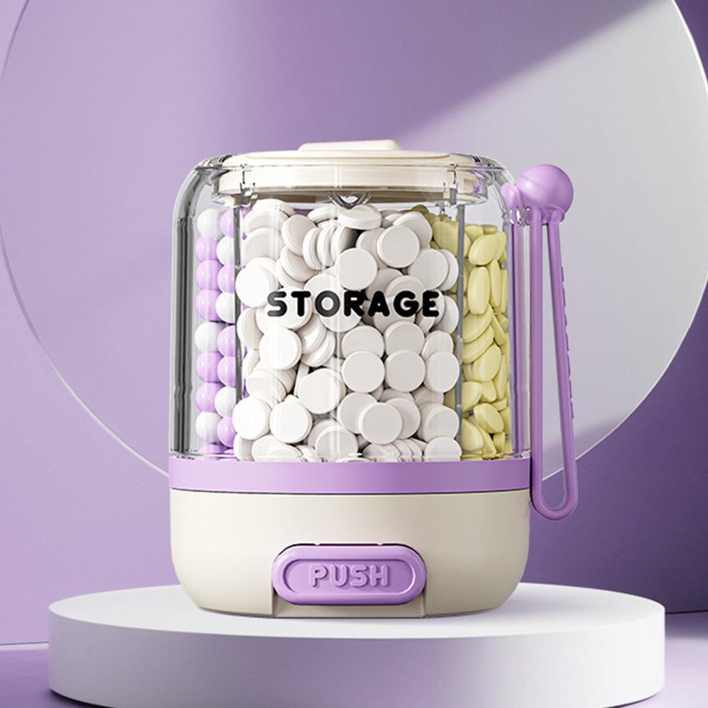 New Round Shape Pill Box Easy To Carry Multi-Compartment Drug Dispenser Portable Pill Case