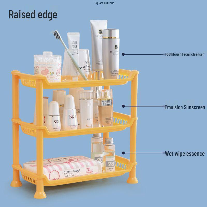 Multi-Purpose Floor-Standing Storage Rack for Kitchen, Bathroom, and Dorms
