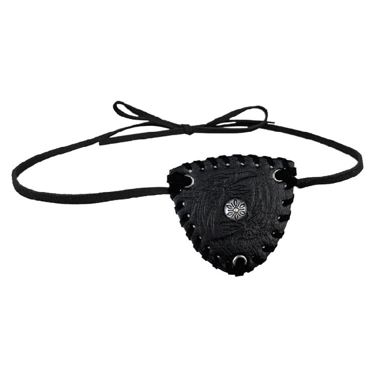 Medieval Pirate Eye Patches Leather Eye Patches Vintage Embossed Eye Covers Men Halloween Medieval Eyewear Accessories