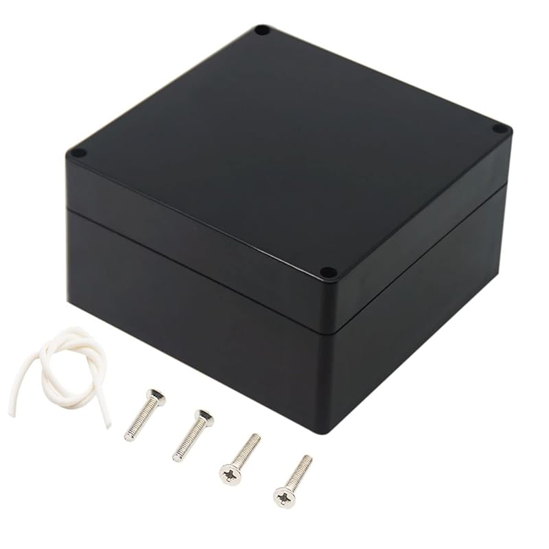 Junction Box, Zulkit Project Box IP65 Waterproof Outdoor Box ABS Plastic Electrical Boxes Electronic Enclosure Black 4.5 X 3.5 X 2.2 Inch(115 X 90 X