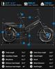 Tesway X7 Pro Electric Bike, Peak 2000W Motor, 52V 60Ah Battery, Range 300km, 20*4.0'' Tires, 7 Speed, Color Display