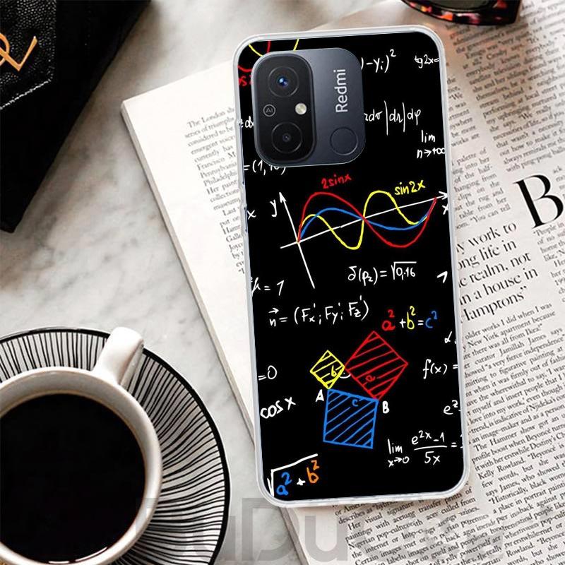 Physics Chemical Mathematics Cover For Xiaomi Redmi 13 13C 14C 12 12C 10 10C 9 9C 9T 9A Phone Case 10A 8A 8 7A 7 6A 6 K80 K70 K6