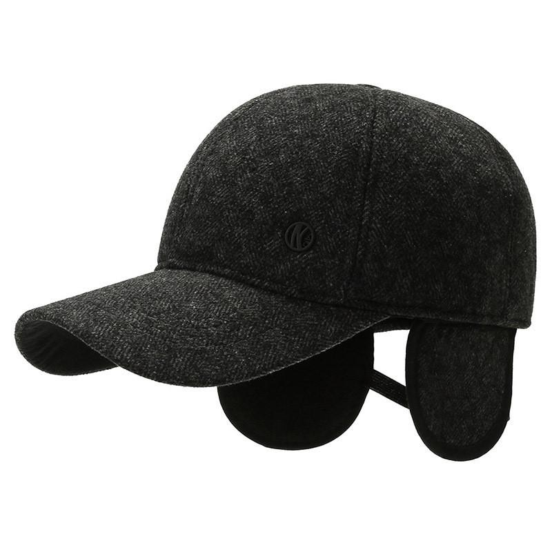 Baseball Lattice Pattern Cap Ear Protecting Peaked Caps Fashion Gift Headwear
