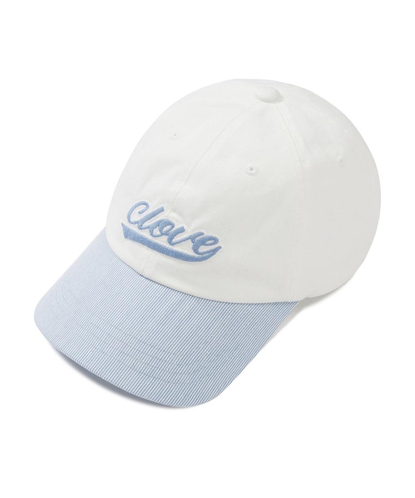 CLOVE [26Sm Clove] Stripe Colorblock Logo Ball Cap (2Color)