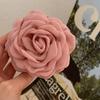 Large Size Fabric Rose Hair Clamp Solid Color Hair Claw Clip For Women Flower Hair Clips Shark Clips Headdress Hair Accessories