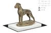 Great Dane II - hundefigur, figur på hvit base, trofé for Art-Dog hundeutstilling
