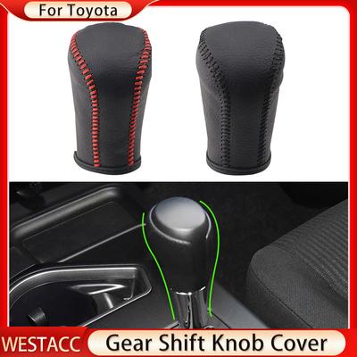 Leather Car Gear Shift Knob Cover for Toyota Corolla Rav4 Rav 4 Camry Yaris L 2014 2015 2016 2017 2018 Handball