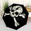 1pc Skull Crossbones Automatic Folding Umbrella - 8-Rib Compact Travel Umbrella Durable & Portable for Outdoor Use, Perfect Gift for Birthdays034