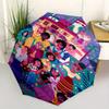Family Madrigal Encanto Durable Cartoon Folding Umbrella, Portable 3-Fold Compact Umbrella for Men and Women, Suitable for Travel or Daily U