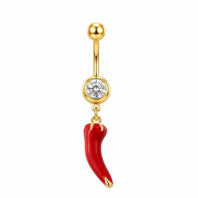 Fruit Cherry Belly Button Rings Trendy Small Cherry Decor Food Grade Stainless Steel Navel Piercing Jewelry for Girls