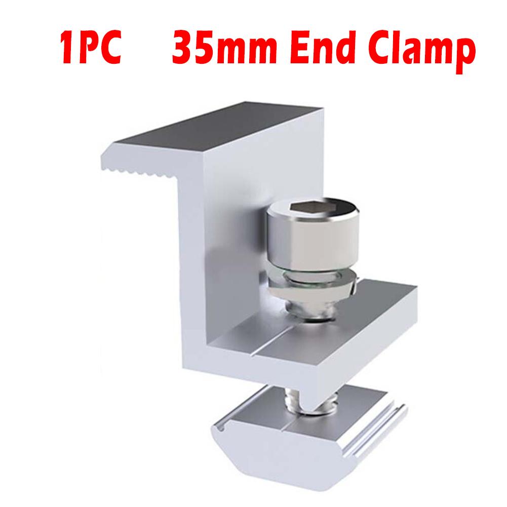 Solar End Clamp Bracket Clamp Mounting Bracket Silver Z Style Aluminum End Home Improvement Solar Support Adjustable