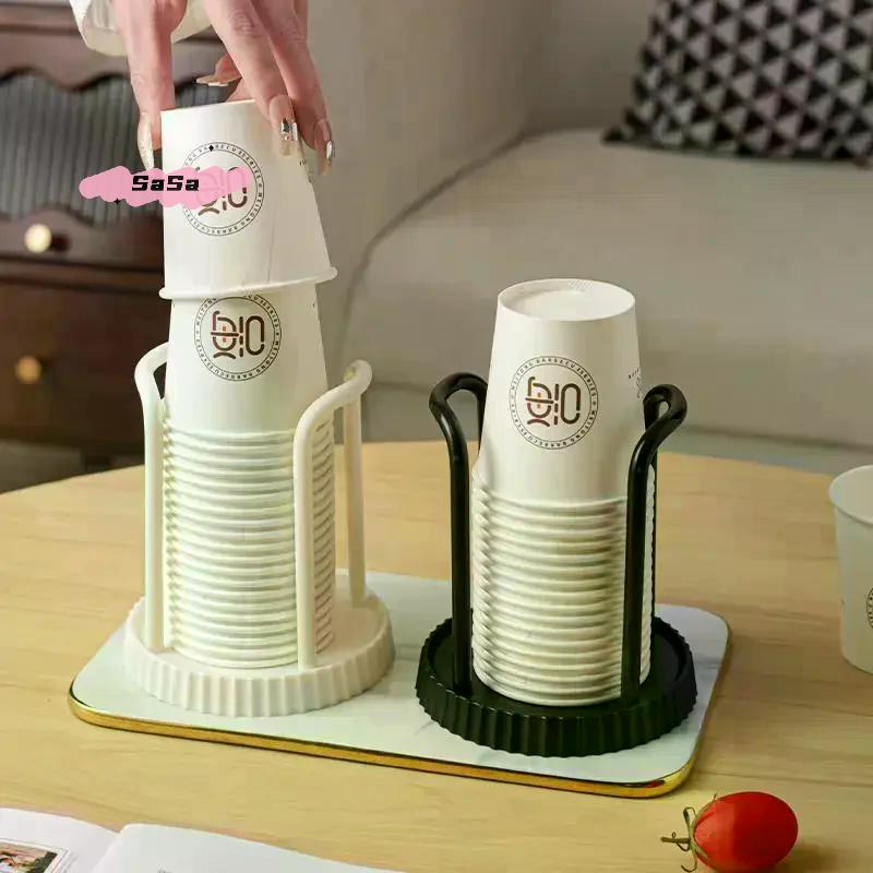 S-Kitchen Paper Cup Holder Disposables Cups Picker Multifunctional Desktop Cup Storage Rack Household Coffee Cup Holder For Home