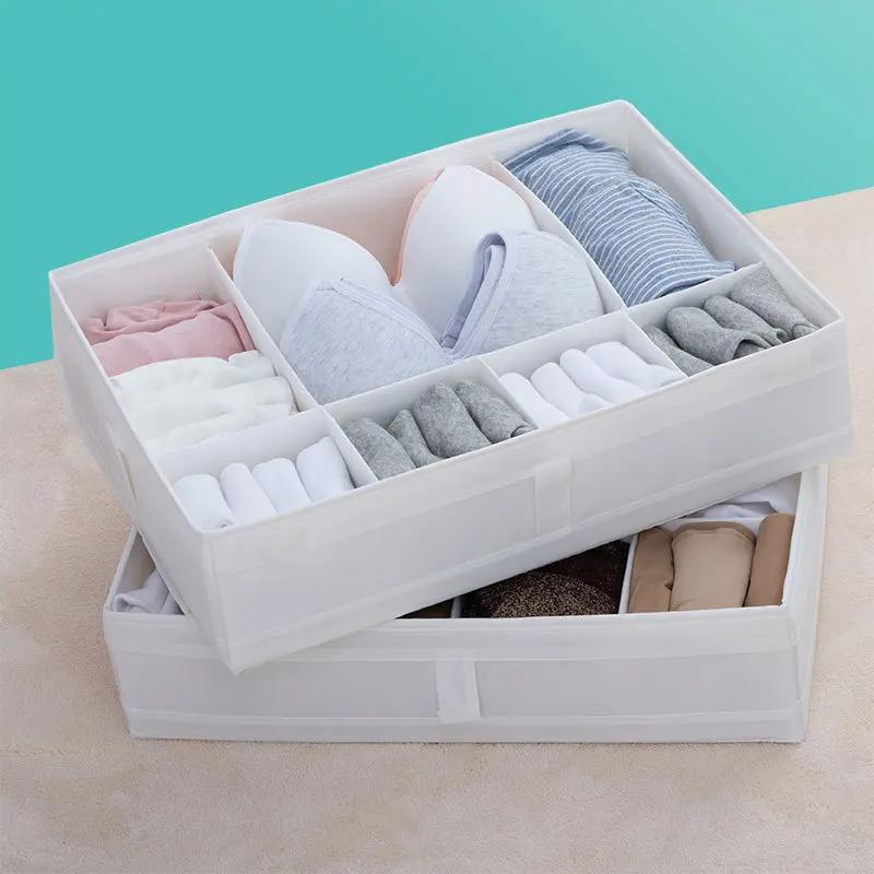 Underwear Socks Sorting Storage Box Home Use Fabric Divided Organizer Drawer Separator Box for Underwear And Underpants