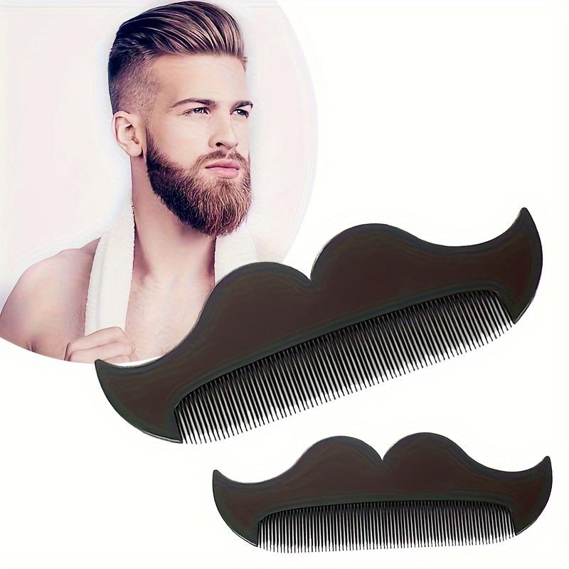 [Black Mini Mustache Comb] Black Mini 12cm Mustache Comb | Plastic Beard Grooming Tool for Men | Unfragranced Shaving & Hair Removal