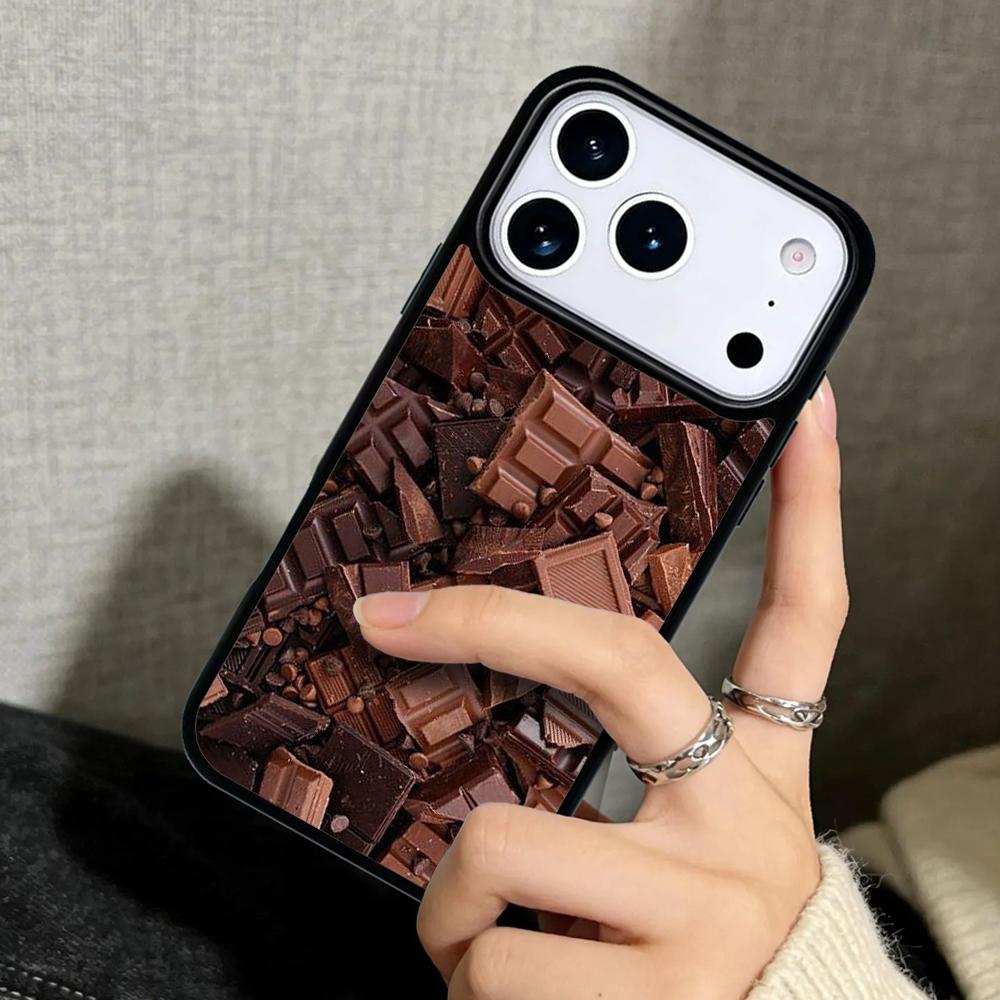 Capa Case for iPhone 17 Air 16 Pro Max 15 Plus 11 13 Mini 14 12 Back Phone Cover Chocolate Bar