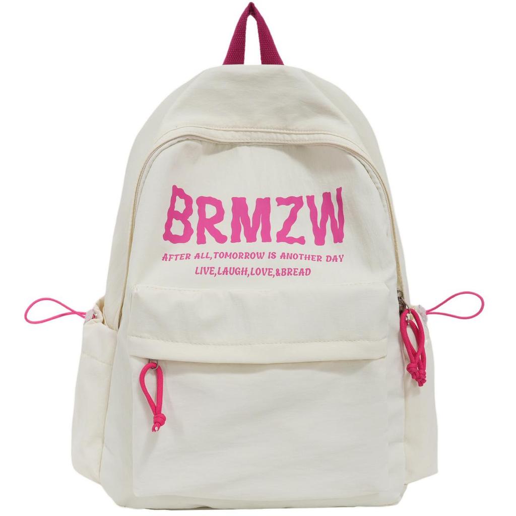 Color Block Canvas Backpack for Girls – Large Capacity School Bag