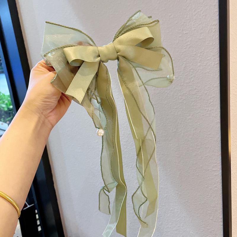 2025 Elegant Fairy Bow Hair Accessories: High-Grade Ponytail Ribbon Hairpin for Women