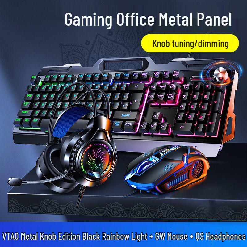 Esports Gaming Wired Keyboard, Mouse, and Headset Set