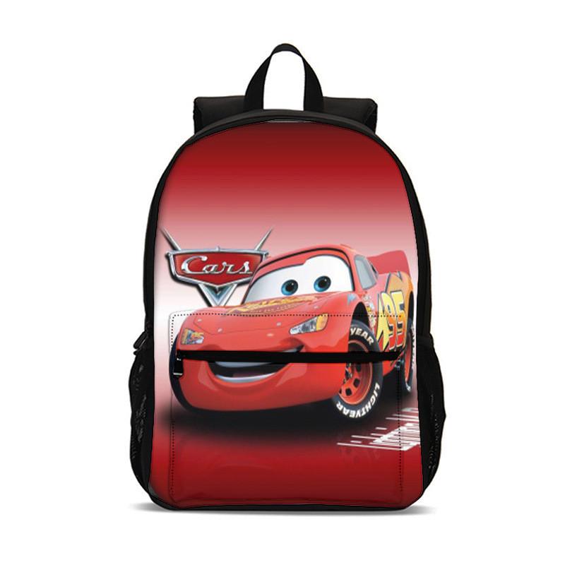 Cars Movies Cartoon Backpack For Kids With Nylon Material And Spacious Design