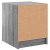 Nightstand with Glass Door Grey Sonoma 35 x 37 x 42 cm