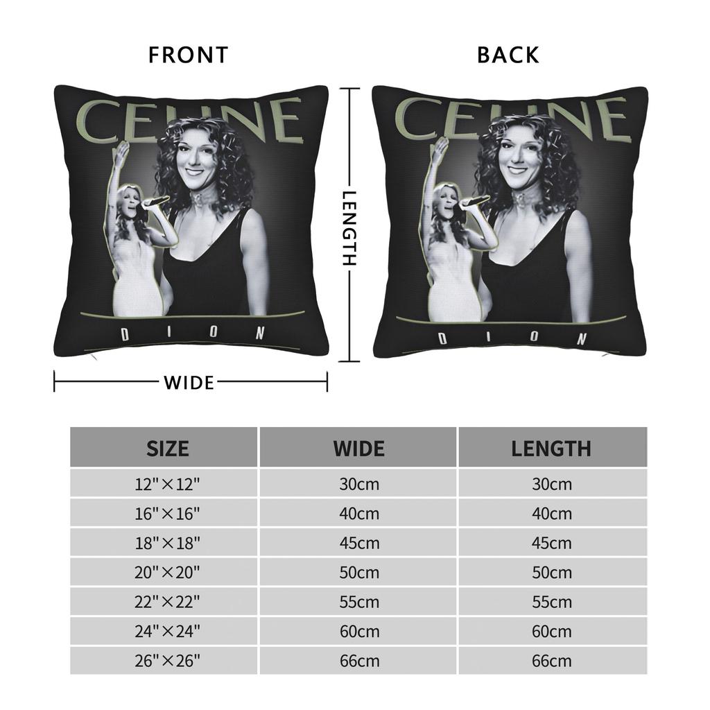 Pillow Cover Singer C-Celineds Dion Cute Funny Pillow Case For Sofa Couch Bed Living Room Pillowcases