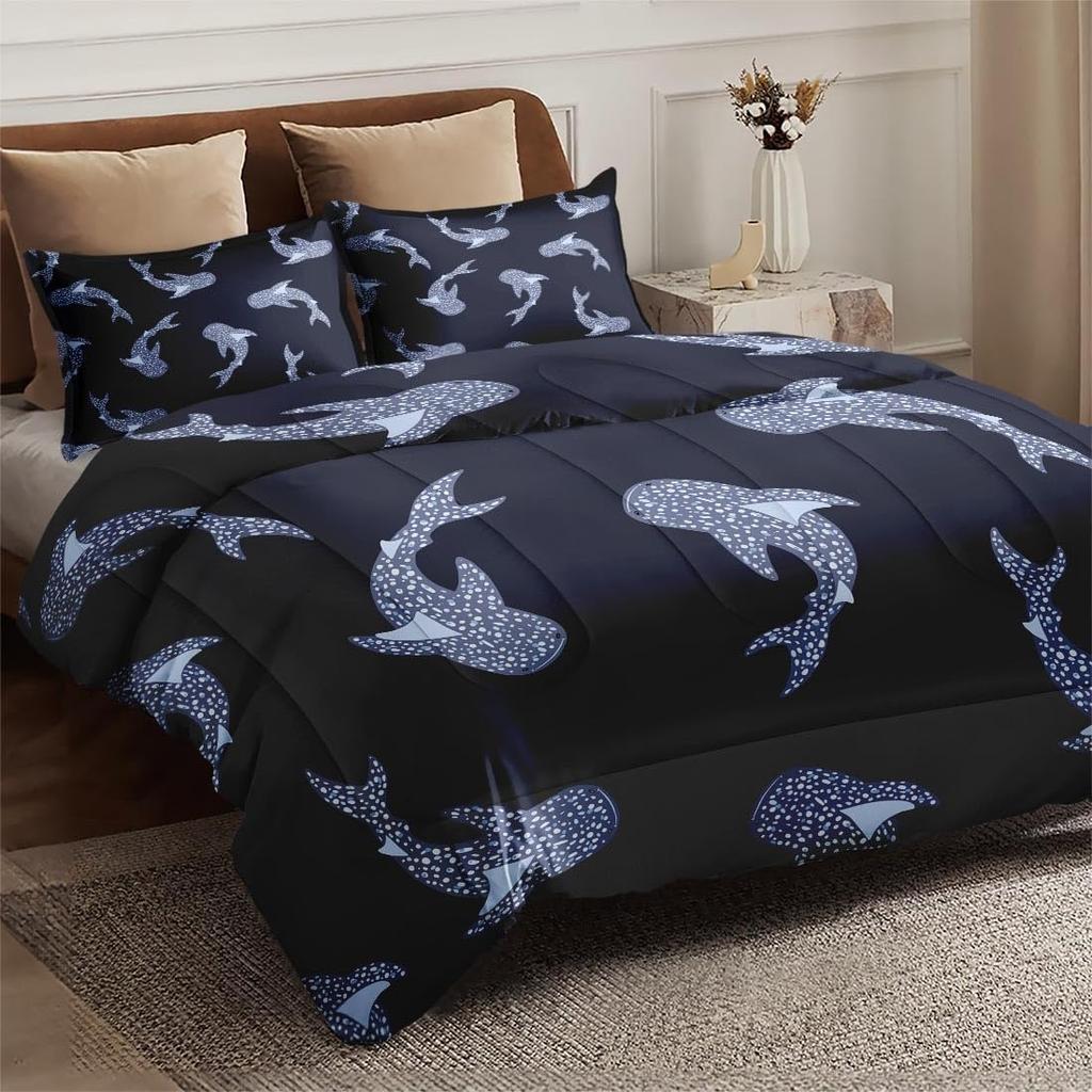 Dolphin Bedding Set 3D Animal Raccoon Duvet Cover Set Soft Single Double King Size For Kids Adult Birthday Gift Bedclothes Decor
