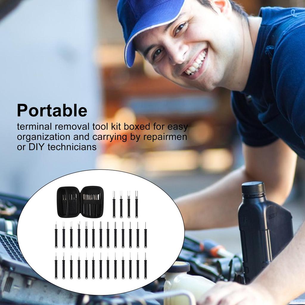 Stiftabzieher Werkzeug 30 Stück Schwerlast Schwarz Auto Zubehör Kfz Elektrowerkzeuge Für Kraftfahrzeuge Motor