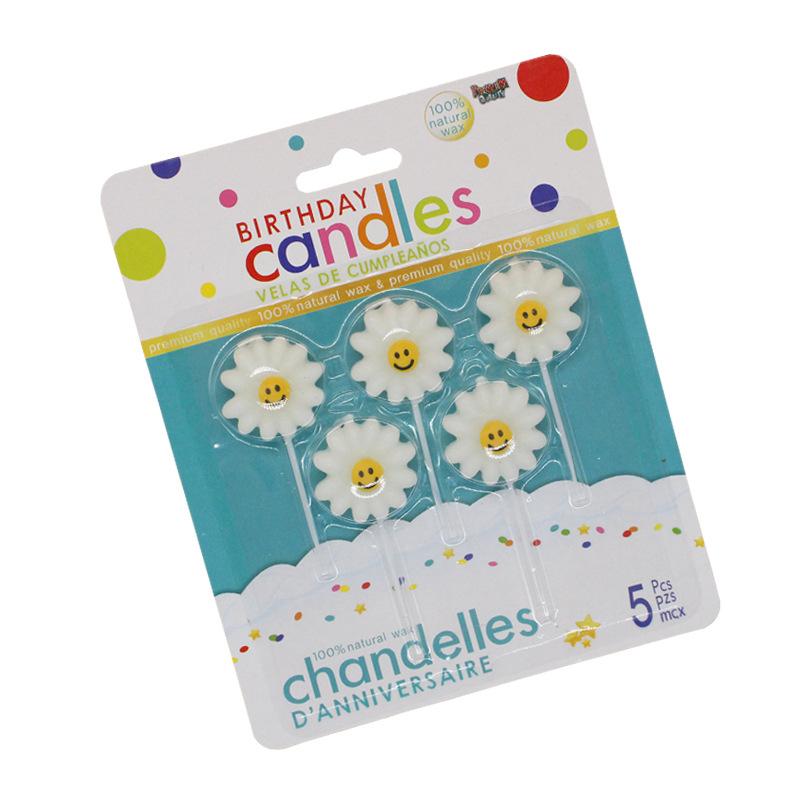 New Ins Fresh Daisy Sunflower Flower Birthday Candle Children's Party Cake Decoration Candle