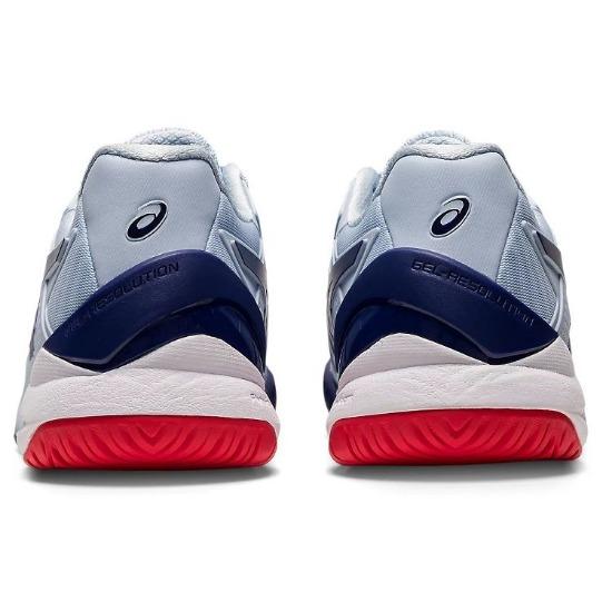 Asics Gel-Resolution 8 Comfortable Durable Low-Top Tennis Shoes Women Sneaker Light-Blue 1042A072-407