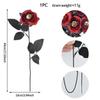 Black Red Roses Horror Props Eyeball Design Halloween Home Decor  Table Accessories