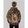 Christmas Cute Cartoon Printed Hoodie Sportswear Fashion Party Long Sleeve Hoodie Girls Comfortable Hoodie Children's Clothing