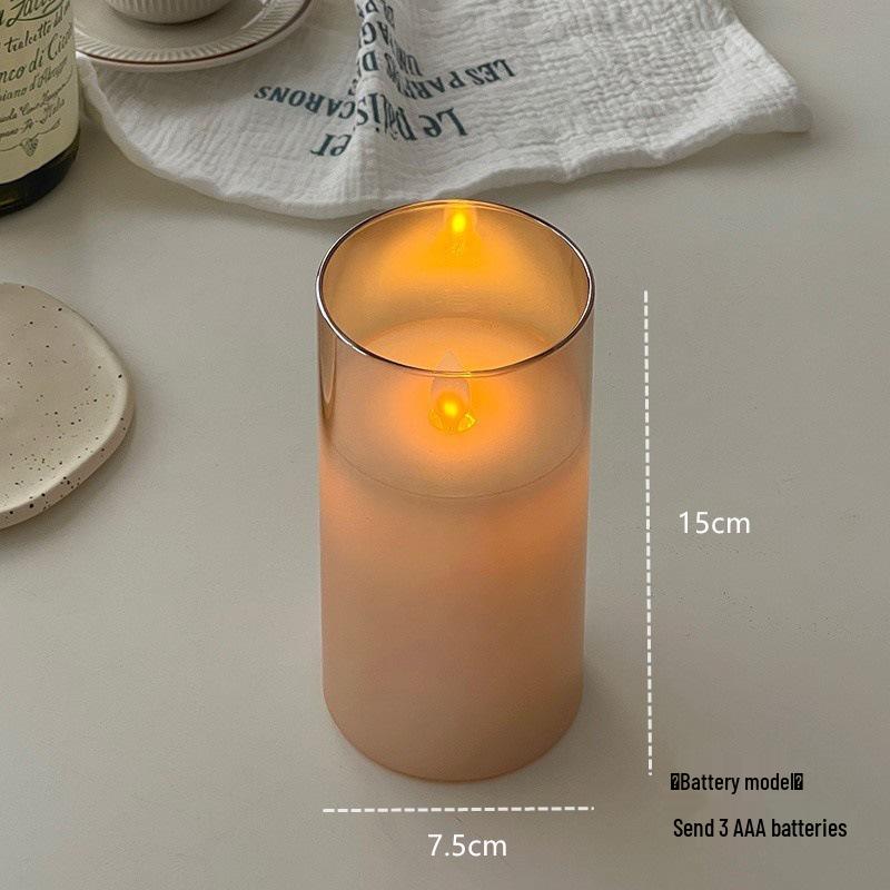 Schwingende Docht-LED-Kerze Nachtlicht – Kreative Schreibtischdekoration für Schlafzimmer-Ambiente