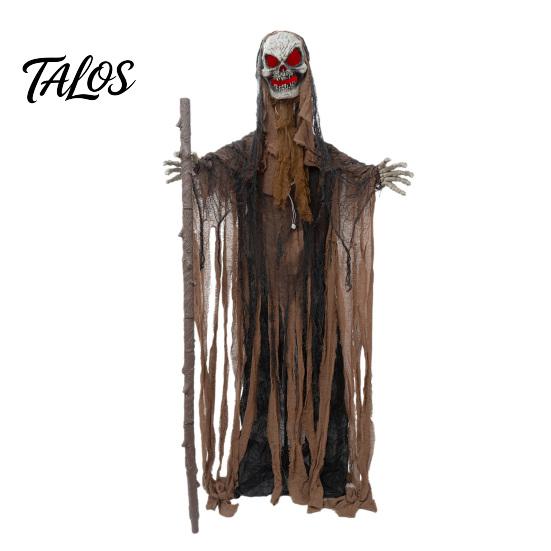 Decorazione Portatile Pieghevole per le Feste Halloween Animatronici Spaventosi Decorazione Strega, In Piedi Attivata dal Suono con Voce Spaventosa per Giardino Esterno, Horror
