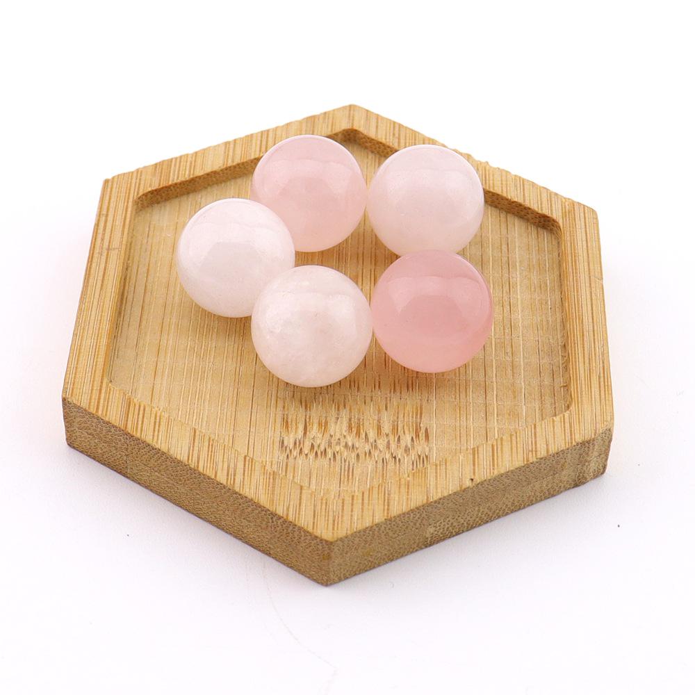 16mm Natural Agate Crystal Ball Ornament - Holeless Round Semi-Precious Stone for DIY Jewelry (BJ12)