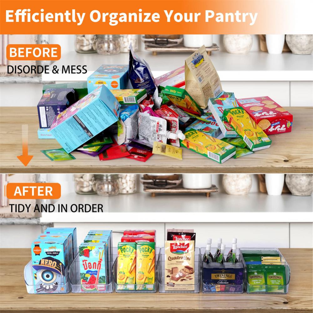 Lebensmittel-Lagerbehälter Speisekammer-Organizer Transparente Aufbewahrungsorganisation für die Küche Für PET-Kühlschrank-Aufbewahrungsbox Gewürzbeutel