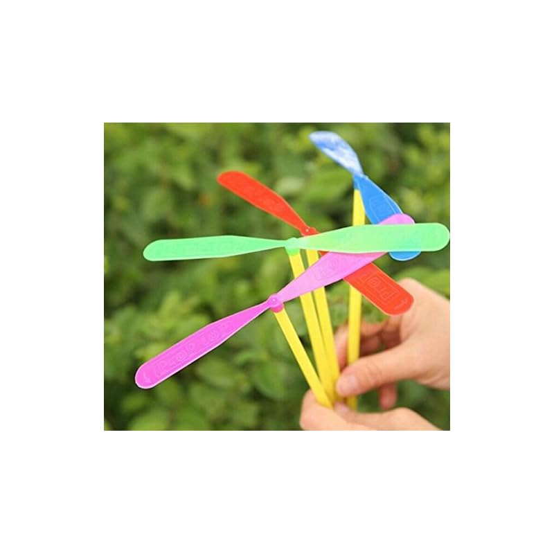 Since both the shaft and wings are made of plastic, it's not a bamboo dragonfly, but a plastic dragonfly. 5-piece set (colors are random) Audiofan