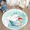 Cartoon Rabbit Girl Animal Flowers Round Carpet Cute Bunny Mouse Circle Rug Home Bedroom Living Room Floor Mat Chair Pad Doormat