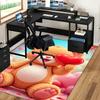1pc Anime Teddy Bear Heart Chair Mat - Anti-Slip Office Rug for Home Decor, Seasonal Gift, Suitable for Office, Living Room, Bedroom, Game Room & Dorm
