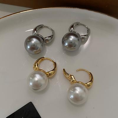 Pearl Ear Buckle Japanese And Korean Simple Personality Exquisite Temperament Light Luxury Niche Atmosphere High-End Ball