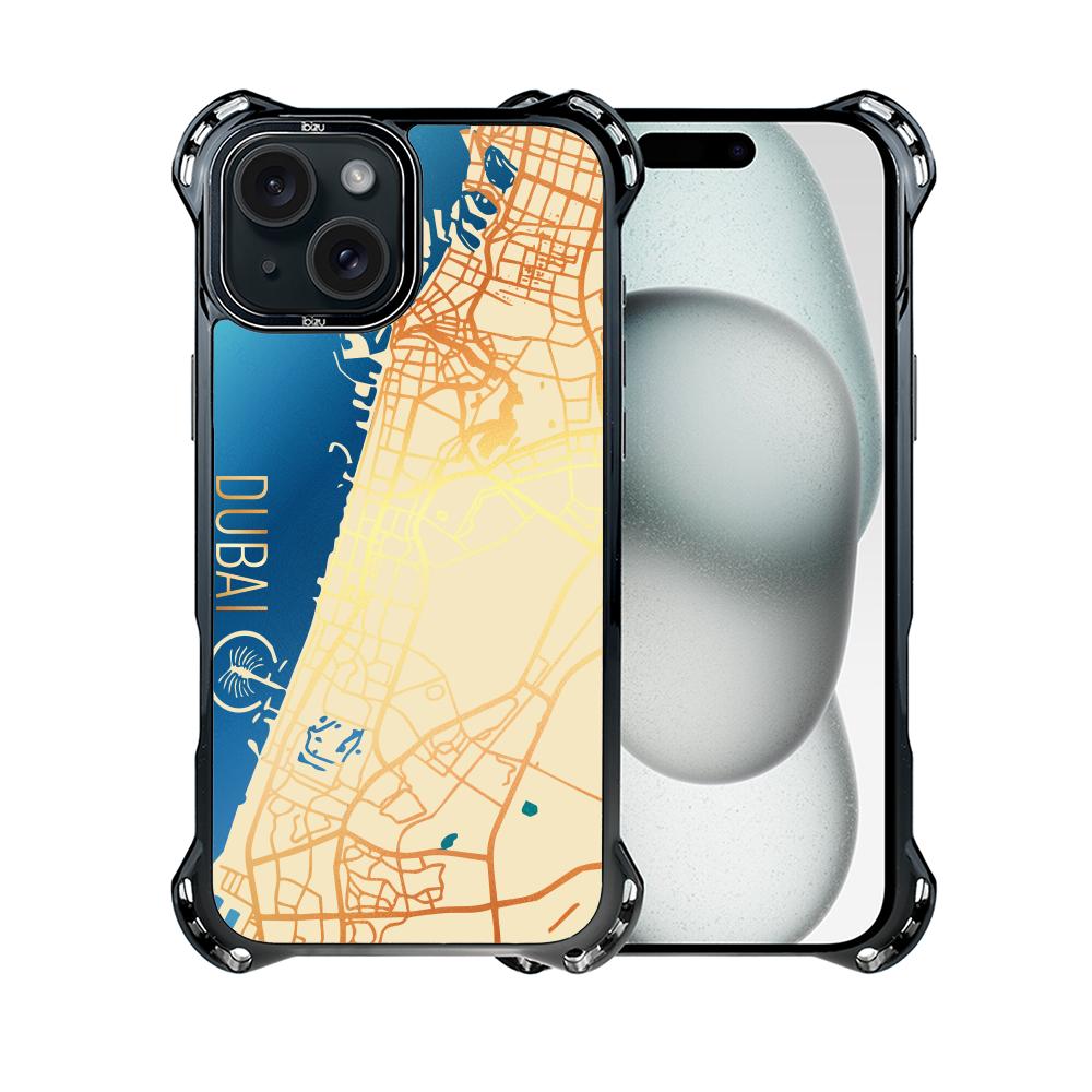 Etui Do Iphone 15 Plus Ibizu Dropguard Ultra Z Magsafe, Mapy Świata, Dubai